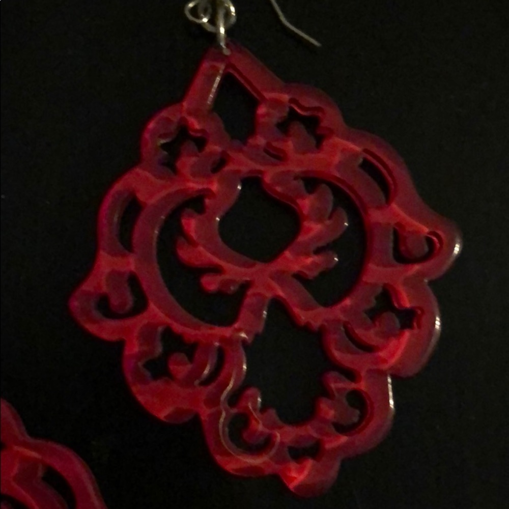 Red Earring - Picture 2 of 2